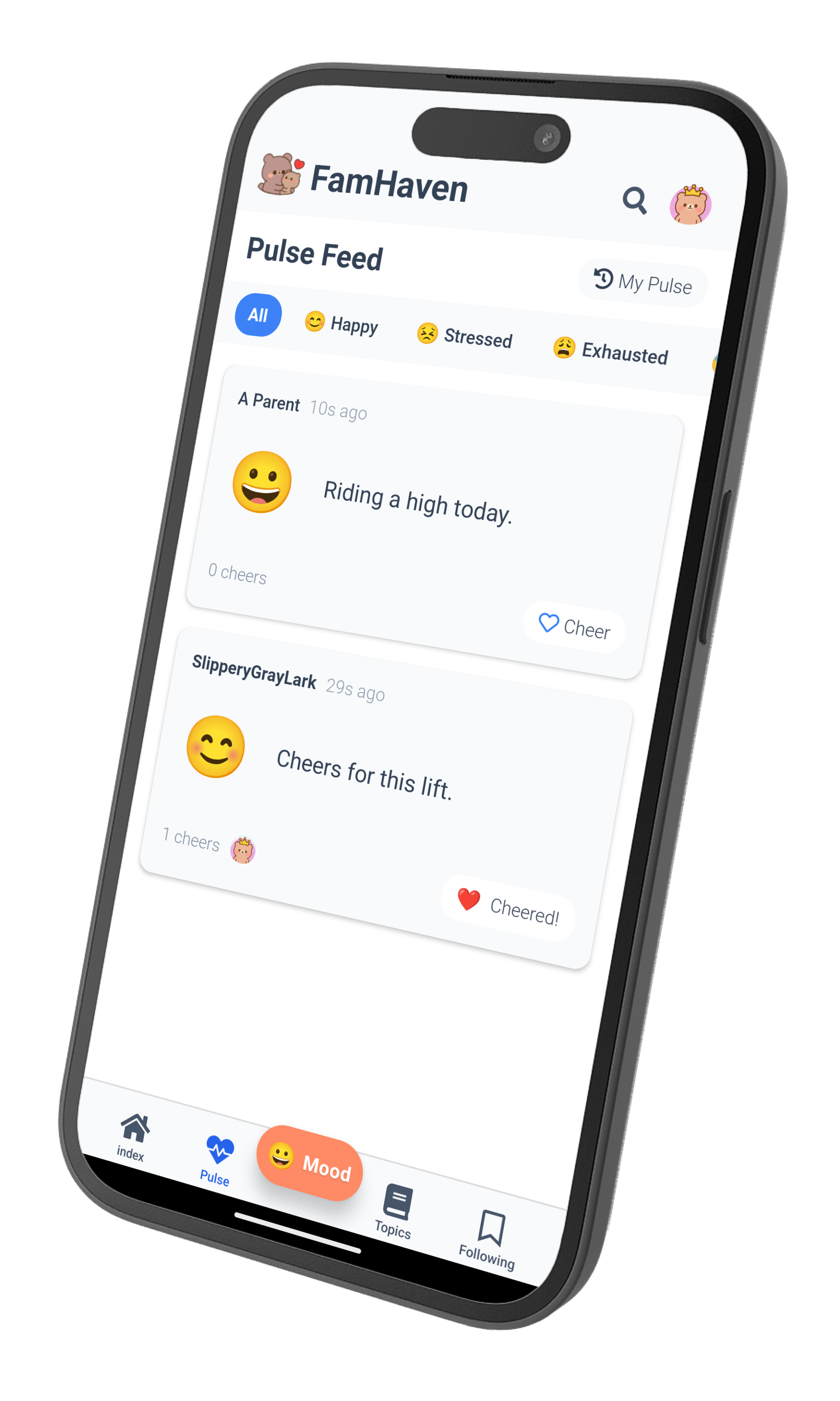 FamHaven App Preview on mobile